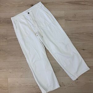 Vici White Drawstring Wide Leg Pants